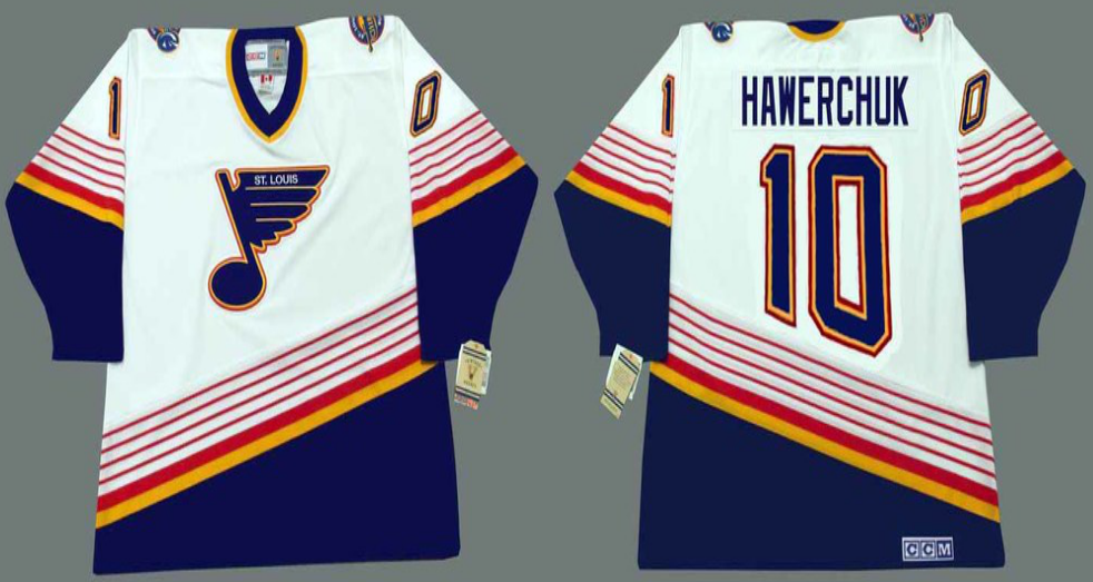 2019 Men St.Louis Blues #10 Hawerchuk white CCM NHL jerseys